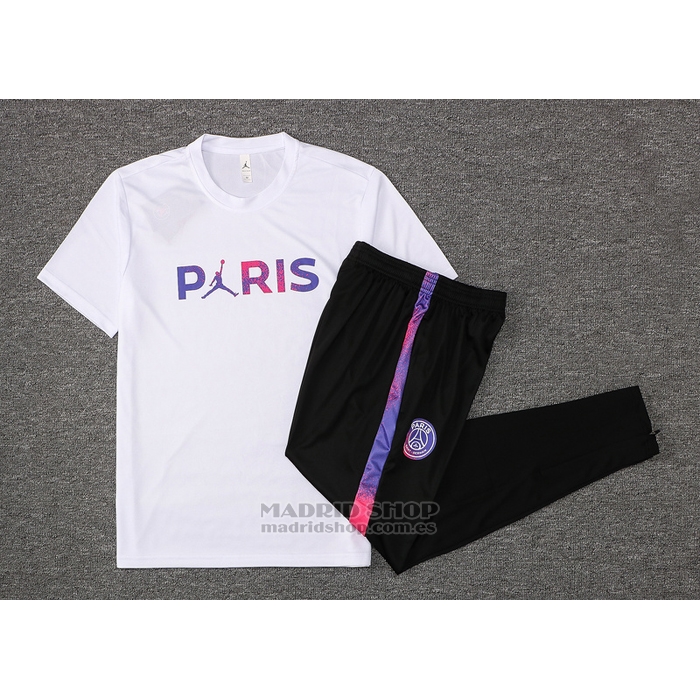 Chandal del Paris Saint-Germain Jordan Manga Corta 2021-2022 Blanco